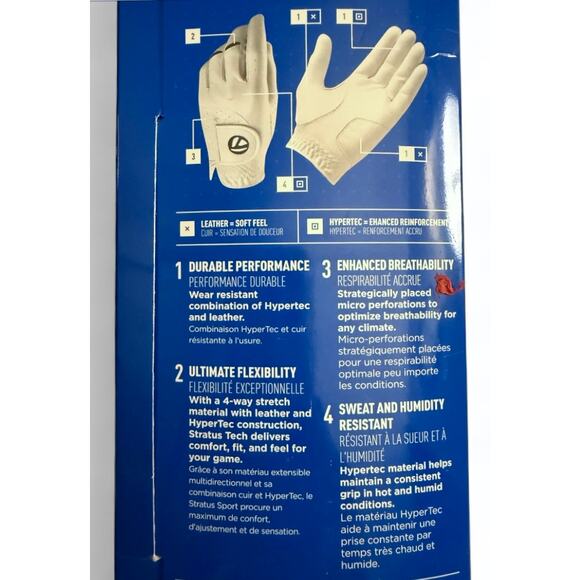 New TaylorMade Ladies Stratus Tech Golf Glove N6407418 White LLH-M - Picture 8 of 9
